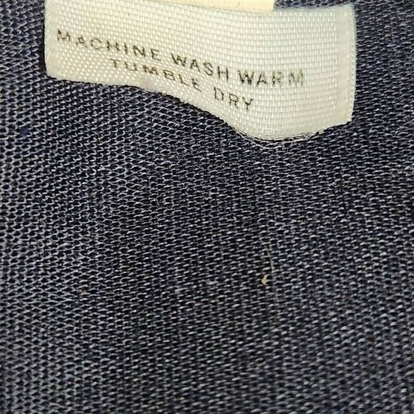 Dee Cee Washington Manufacturing USA button front short sleeve top navy 16 L - Picture 5 of 6